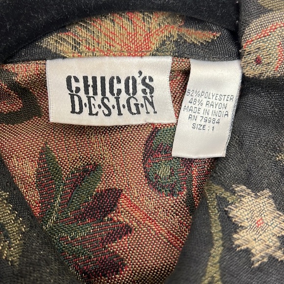 Chico’s Vintage Floral Jacket - Picture 3 of 4